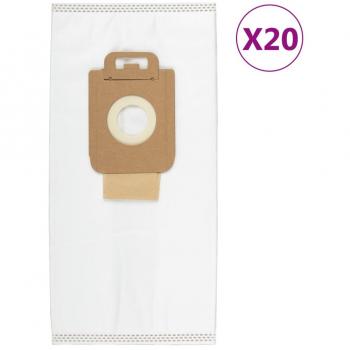 Bolsas de aspiradora universal (20 unidades) para modelos Rowenta, Moulinex, Tefal 2in1, Miele Type G/H/N, Miele Type K y Nilfisk King