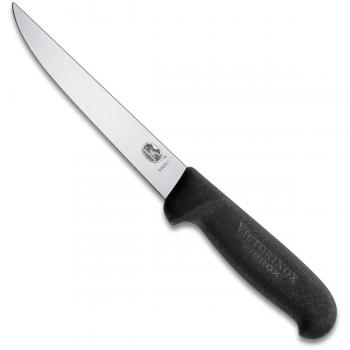 Cuchillo Deshuesador Victorinox Fibrox 12 cm, Hoja de Acero Inoxidable Ultra Afilada, Mango Ergonómico Antideslizante, Resistente a 150°C, Color Negro
