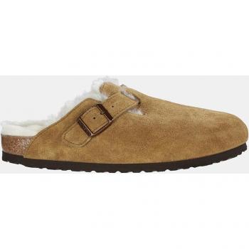 Birkenstock Boston VL Shearling Suede Leather Unisex Clogs - Mink - UK7 EU40 Narrow