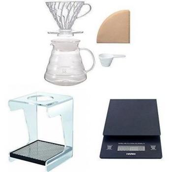 Hario V60 Complete Coffee Brewing Set - Scale, Brewer Set & Stand by Hario