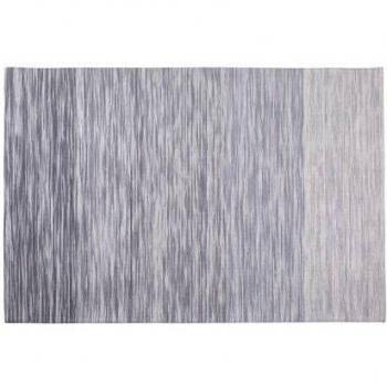 Alfombra de lana y poliéster gris claro 200 x 300 cm tejido a mano diseño moderno pelo corto Kapakli