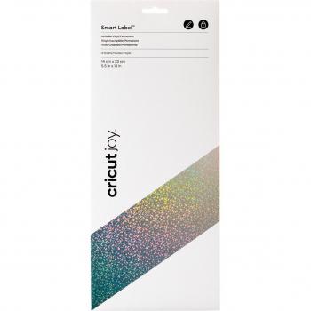 Cricut Joy Smart Label Writable Vinyl Permanent, Holographic Silver, 5.5 x 13 (4 Sheets)