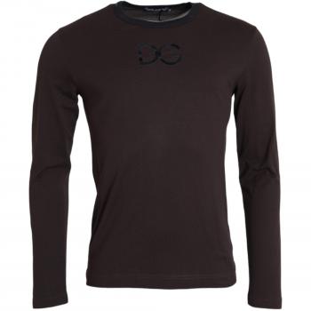 Dolce & Gabbana Brown Cotton Slim Crewneck Pullover Sweater - IT44 | XS