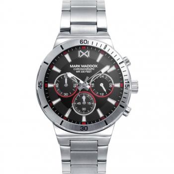 Reloj de hombre Mark Maddox Mission HM0147-57 con caja y brazalete de acero, color negro