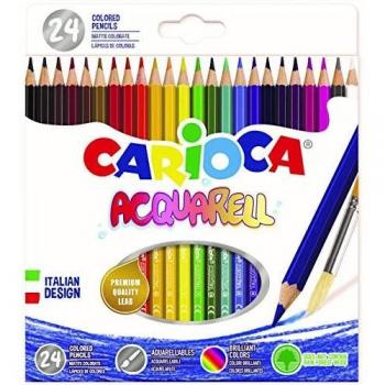 Carioca Acquarell - Caja de 24 lápices, multicolor