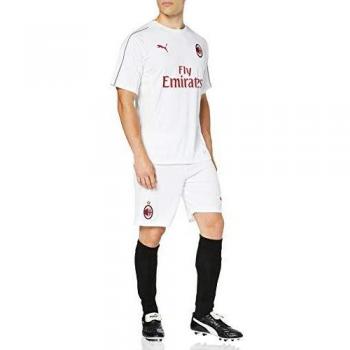 PUMA AC Milan Shorts Replica Without Inner Slip Pants, Hombre, White-Tango Red, XXL