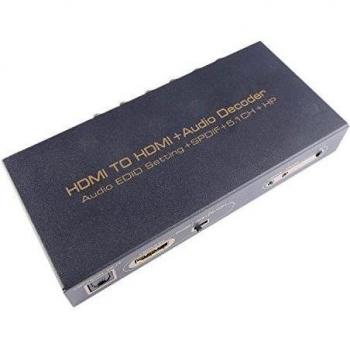 Cablematic - Decodificador de audio HDMI EDID a 5.1ch 2ch SPDIF óptico y surround