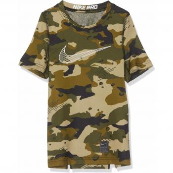 Nike B NP Top SS Comp AOP T-Shirt, Niños, Olive Canvas/