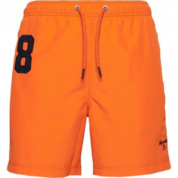 Bañador Superdry Polo en material reciclado naranja para hombre, talla S