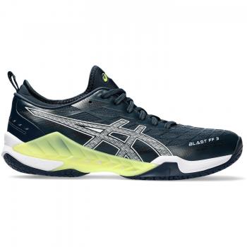 Zapatillas de interior Asics Blast FF 3 - para balonmano, bádminton y squash - azul francés/blanco