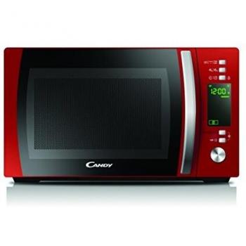 Candy X-Range CMXG20DR, Microondas con Grill, 20L, 1050W, 5 Niveles Potencia, Digital, 40 Programas, Bloqueo Seguridad, Plato 25,5CM, Grill Rack, Express Cooking, Temporizador, App simply-Fi, Rojo