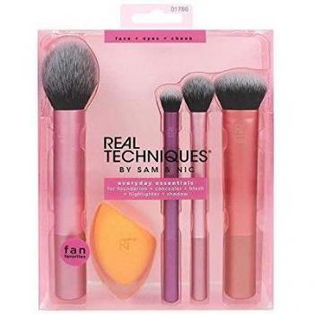 Real Techniques Everyday Essentials Makeup Brush Complete Face Set