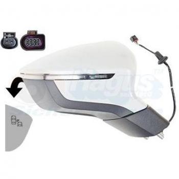 Espejo retrovisor VAN WEZEL 4929816 con ajuste eléctrico, vidrio convexo, sin calefacción, color negro y diseño específico para vehículos
