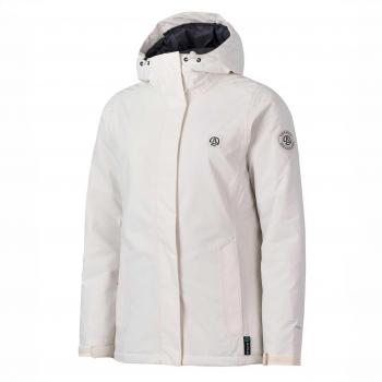 Chaqueta impermeable y aislante con capucha Ternua Torngat para mujer - Gris/Blanco - XXL
