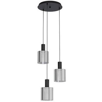 Lámpara Colgante Moderna 3 Luces Ajustables Eglo Gorosiba Negro