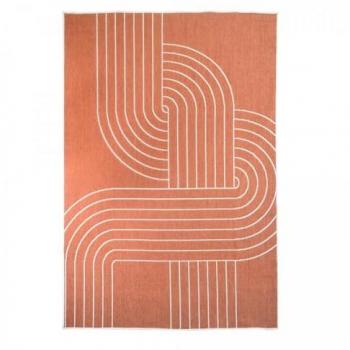 Alfombra de exterior reversible 200x290 cm naranja y crema OEKO-TEX®