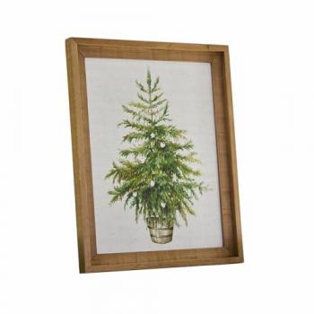 Objeto decorativo de pared Nadirah blanco/marrón/verde