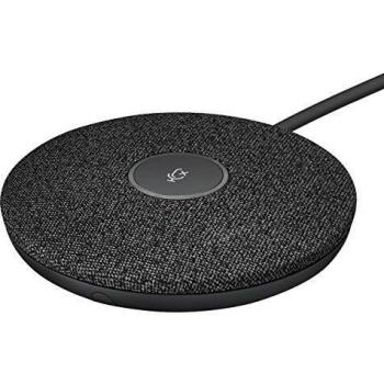 Logitech Rally Omnidirectional Table Microphone Pod - Black, 90-16000 Hz Frequency Range, -27 dB Sensitivity