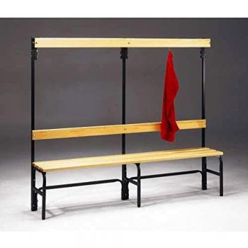 Banco de Vestuario Sypro, Acero/Hormigón, Simple con Parte de Garderoba, 1500 mm, Antracita