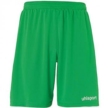 Pantalones Cortos Deportivos Uhlsport Performance para Hombre - 100% Poliéster Reciclado - Verde/Blanco - Tamaño S