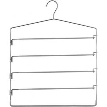 Percha Múltiple para Pantalones 5 en 1 37x44,8cm Plateado Hierro