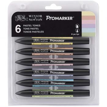 Winsor & Newton ProMarker - Pack de 6 rotuladores, multicolor