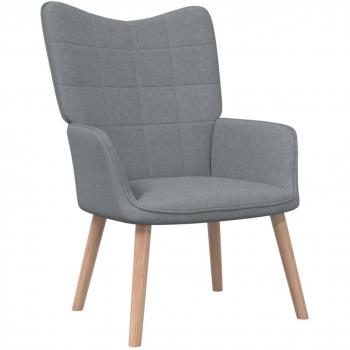 Sillón de relax de tela gris claro vidaXL