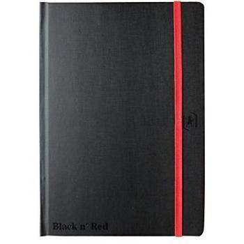 Oxford Black N'Red - Cuaderno cosido con planificador semanal B5 negro