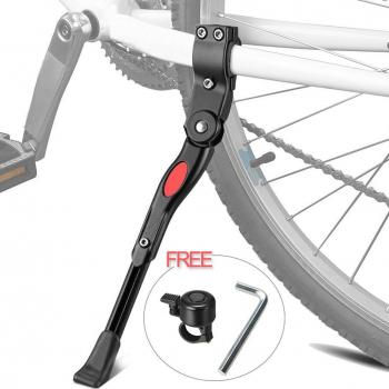 XiDe Pata de Cabra para Bicicleta, Aluminio Soporte Ajustable del Retroceso de Bici Caballete Bicicleta con Llave Hexagonal y Campana de Bicicleta 22- 28