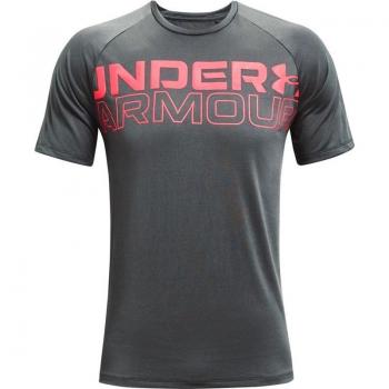 Camiseta de Manga Corta Hombre Under Armour Tech 2.0 Gris oscuro