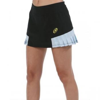 Falda Bullpadel Elixi Negra para mujer, diseño moderno, tejido ligero y transpirable, cintura elástica para mayor comodidad, ideal para pádel