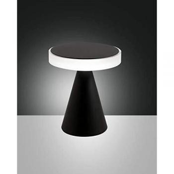 Lámpara de mesa LED Neutra, altura 20 cm, negra, regulador táctil