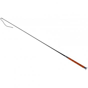 Rojo Caballo FUSTA de cuerda con mango de piel Rider Guiding Equipo, negro