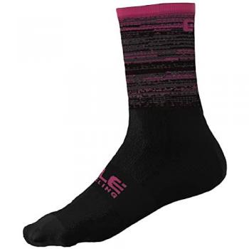 Calcetines Unisex Alé Scanner Negro Rosa - L