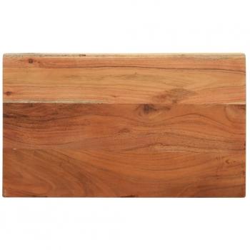 Tablero de mesa rectangular de madera maciza de acacia 50x40x3,8 cm color marrón