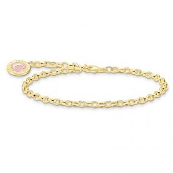 Charm Bracelets Charmista Gold Plated Cold Enamel Bracelet X2088-427-39 / Size 17 cm