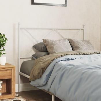 Cabecero de metal blanco de 107 cm Vidaxl