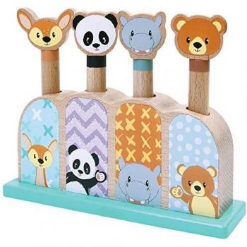 WOOMAX - Juego Pop Up de madera Animalitos Studio Circus