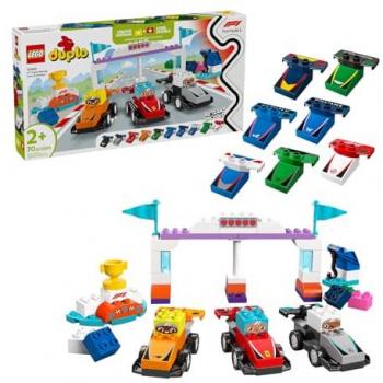 LEGO® DUPLO® F1® Team Race Cars & Drivers Building Set - Imaginative Play Toy for Ages 2+ (10445)