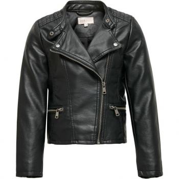 Chaqueta de piel sintética Konfreya en color negro para mujer