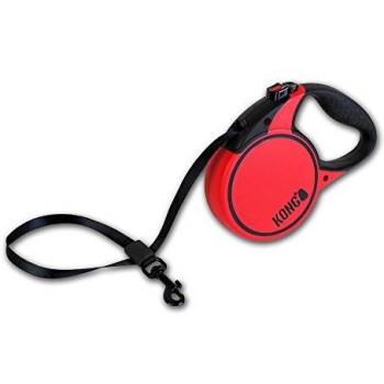 Correa extensible KONG Terrain roja y negra - S: hasta 20 kg, cinta de 5 m
