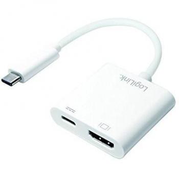 Logilink 014m 2xusbchdmi blanco adaptador para cable 2xusbchdmi 2xusbc hdmi 014 m blanco