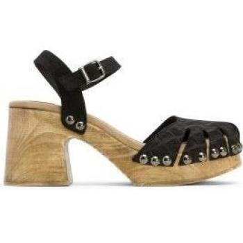 Porronet Sandalias de Piel Margot negro -Altura tacón 8cm