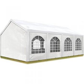 Carpa de fiesta TOOLPORT 4x8 m, alta calidad, lona PE 450, blanca