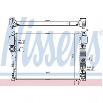Radiador NISSENS 67107A para refrigeración del motor, compatible con vehículos, fabricado en aluminio, diseño de alta eficiencia térmica, fácil instalación y durabilidad mejorada