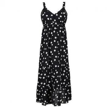 Regatta - Vestido Casual Gazania Lunar para Mujer, ligero, negro/blanco, talla 12 UK