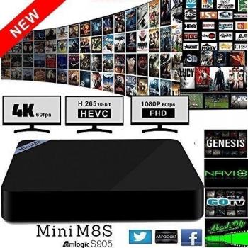 Mini M8s Android 5.1 Smart TV Box, CPU de cuatro núcleos