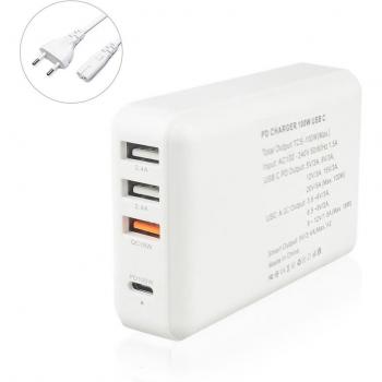Cargador USB DAM con salidas PD100W, QC3.0 y doble salida 2.4A