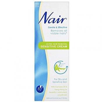 Crema Depilatoria Corporal Sensible Nair 200ml - Para Piel Seca y Sensible con Aceite de Camelia y Ylang-Ylang