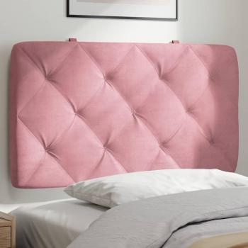 Almohada Cabecero Acolchado Terciopelo Rosa 90 cm